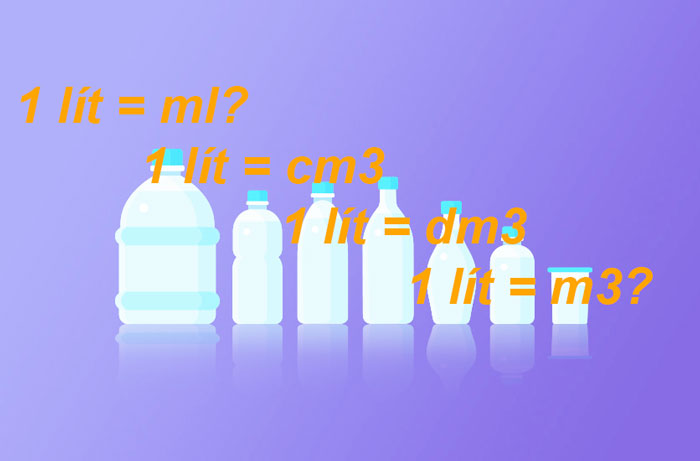 Cách chuyển đổi Lít ra các đơn vị đo thể tích khác