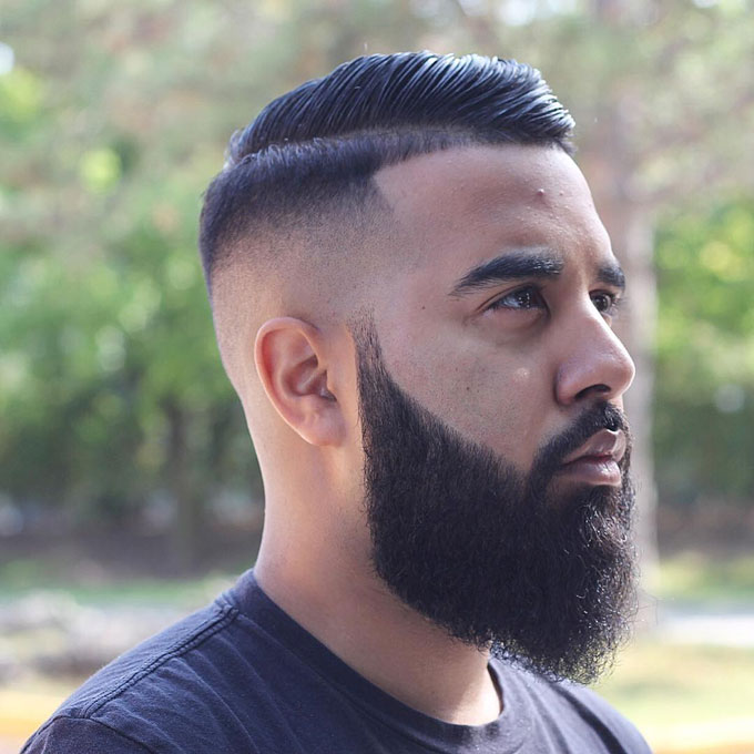 Mái tóc Slick Side Part + High Fade