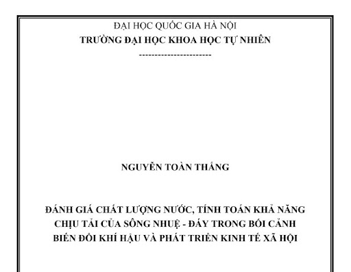 Luận văn về biến đổi khí hậu