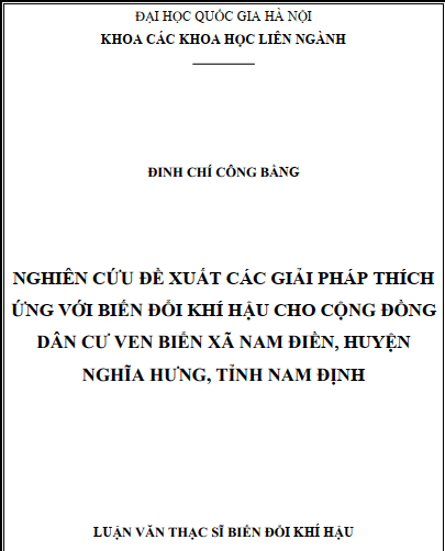 Luận văn về biến đổi khí hậu