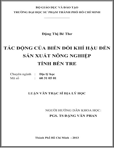 Luận văn về biến đổi khí hậu