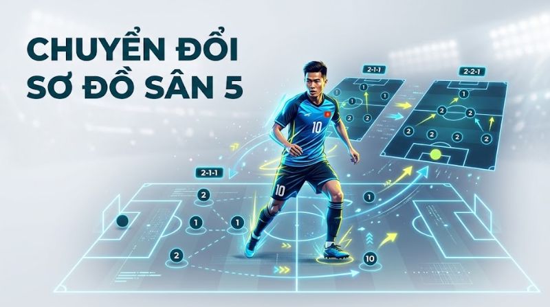 Sơ đồ sân 5 là gì? Đội hình chiến thuật bóng đá futsal sân 5